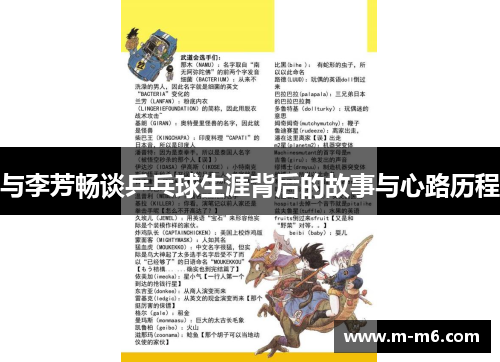 与李芳畅谈乒乓球生涯背后的故事与心路历程